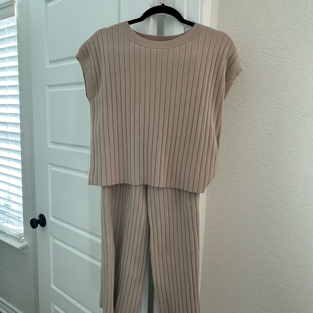 Short Sleeve 2 Piece Pant Set